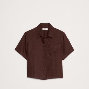 Banana Republic Boxy Linen Short-Sleeve Shirt and shorts SET